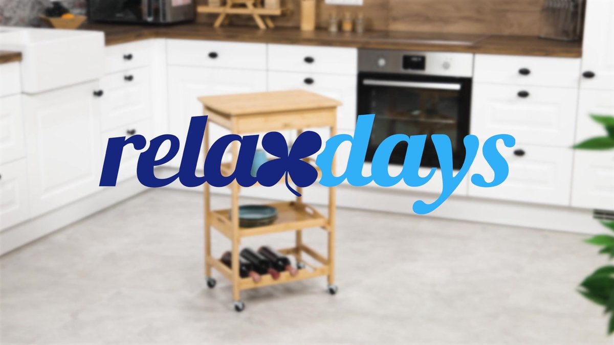 Relaxdays keukentrolley met lades & open vak, theewagentje of serveerwagentje, van mdf en bamboe, HBD 69x30x30 cm, wit Relaxdays keukentrolley met lades & open vak, theewagentje of serveerwagentje, van mdf en bamboe, HBD 69x30x30 cm, wit