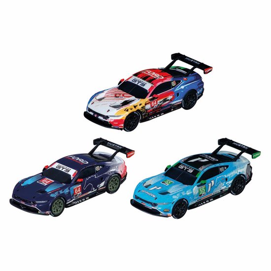 Carrera Speelgoedvoertuig Auto - Pull and Speed - Ford Mustang GT3 - Pull-Back Auto - Terugtrekauto - 1:43 - 3 Stuks van Merkloos — afbeelding 4