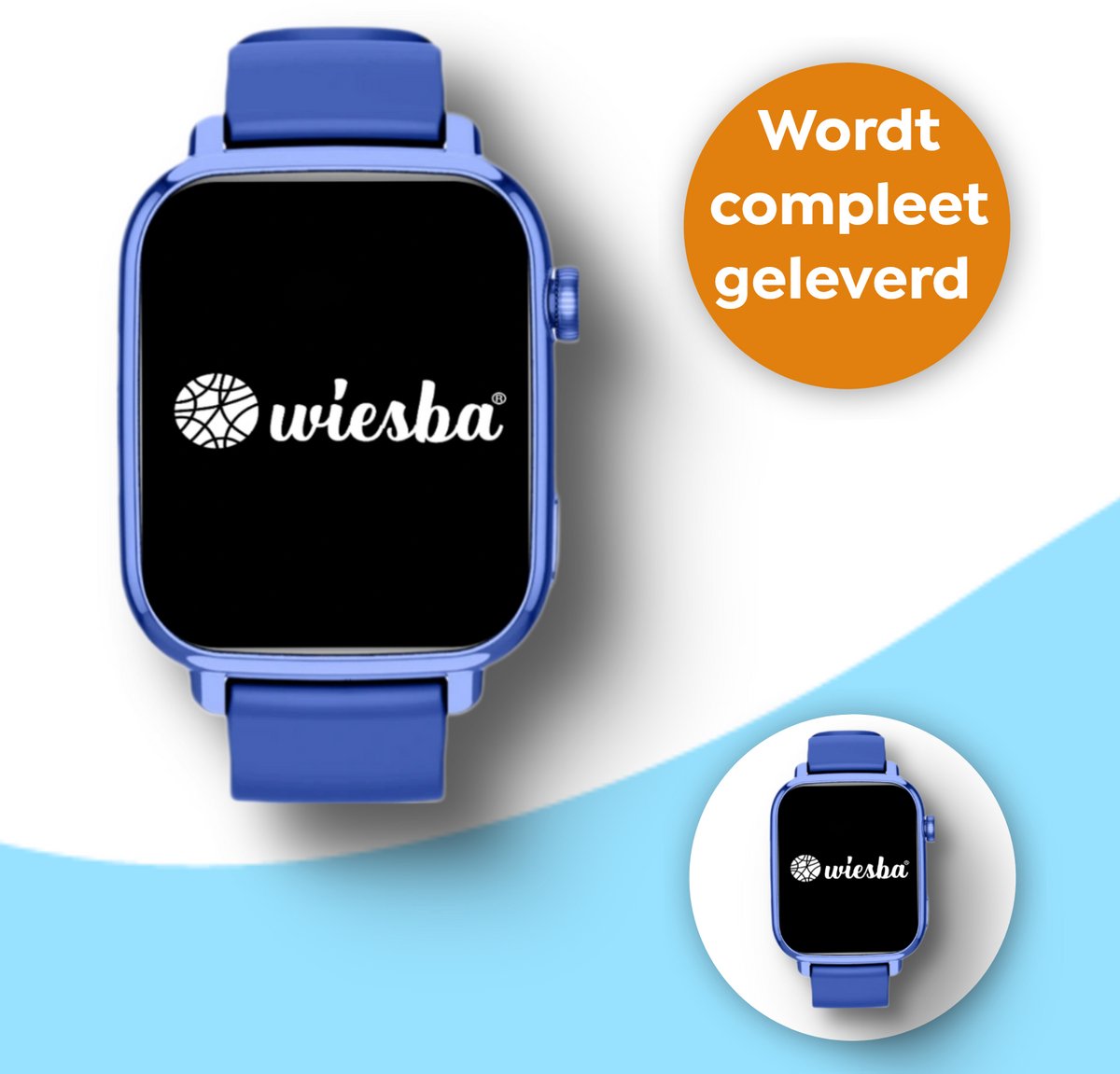 Wiesba WB13 Pro - smartwatch kinderen - gps horloge kind - kinderhorloge bellen - gps tracker kinderhorloge - kinderhorloge met gps - kinderhorloge - Blauw