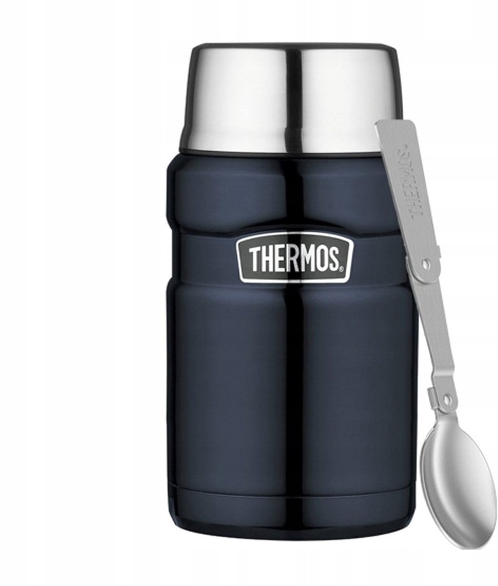 Thermos Voedselcontainer 710ml met Opvouwbare Lepel - Marineblauw