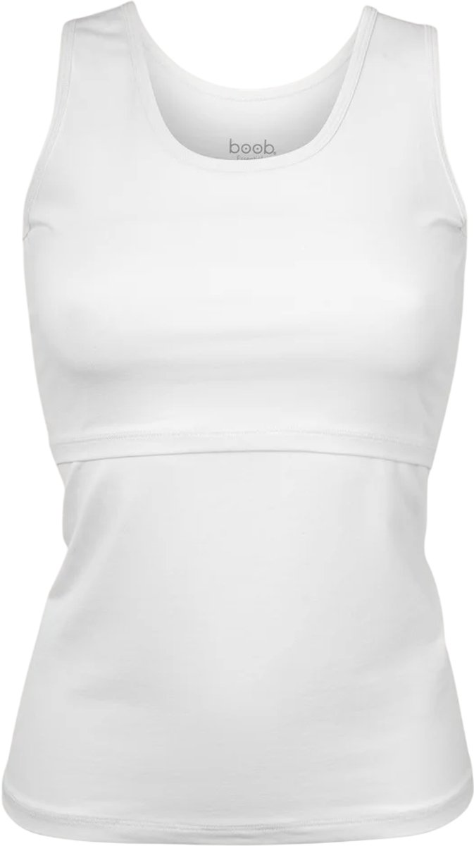 Boob Design - Essential Voedingshemdje - Aanpasbare fit - Biologisch Katoen - Wit - Maat XXL