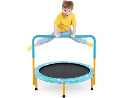 COSTWAY φ92 cm mini-trampoline, opvouwbare fitnesstrampoline, kindertrampoline tot 150 kg belastbaar, tuintrampoline, indoor- en outdoortrampoline