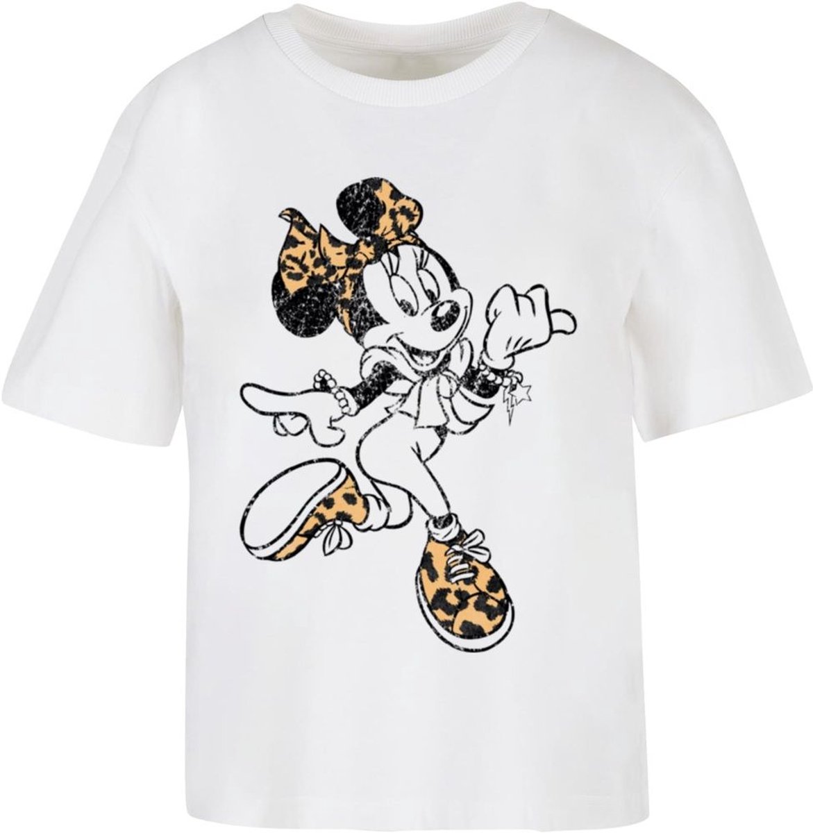 Merchcode Dames-T-shirt „ Minnie Mouse “ Leo Tee MC1258