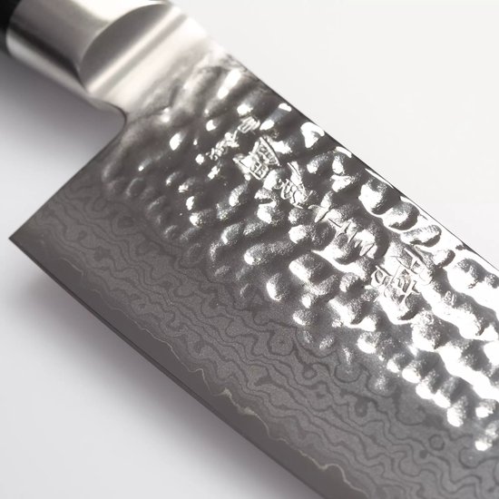 Yaxell Japonais - Série Zen - Couteau de Chef - Acier VG-10 - 61 HRC - Lame 20 cm - Acier Damas 37 Couches - Manche Toile-Micarta