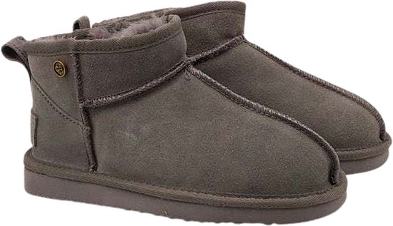 Gil Peterson - Dames - Korte laarzen met stoere naad - Schapenwol voering - Grey - 37