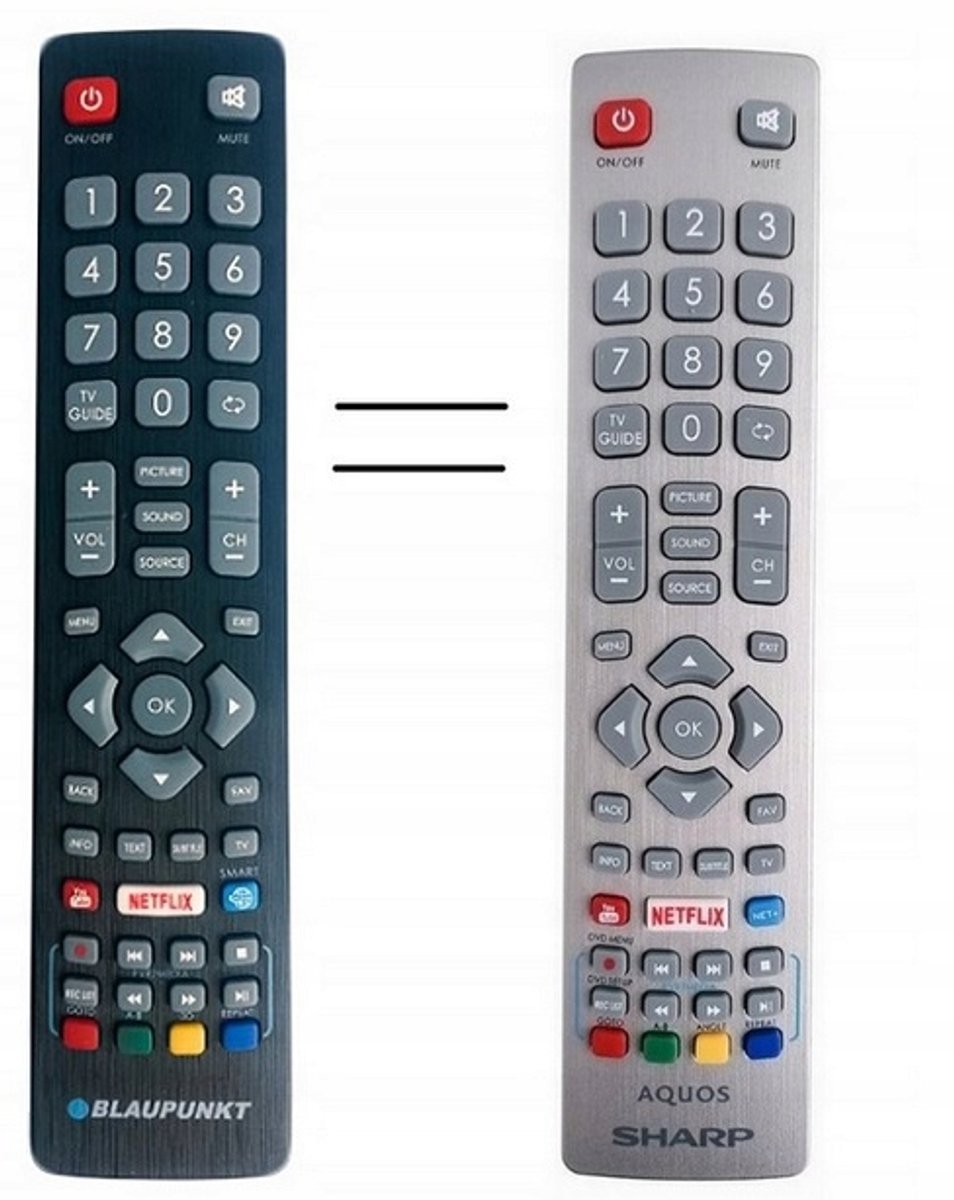 Originele Blaupunkt Afstandsbediening BLF/RMC/0008 Smart TV Zwart