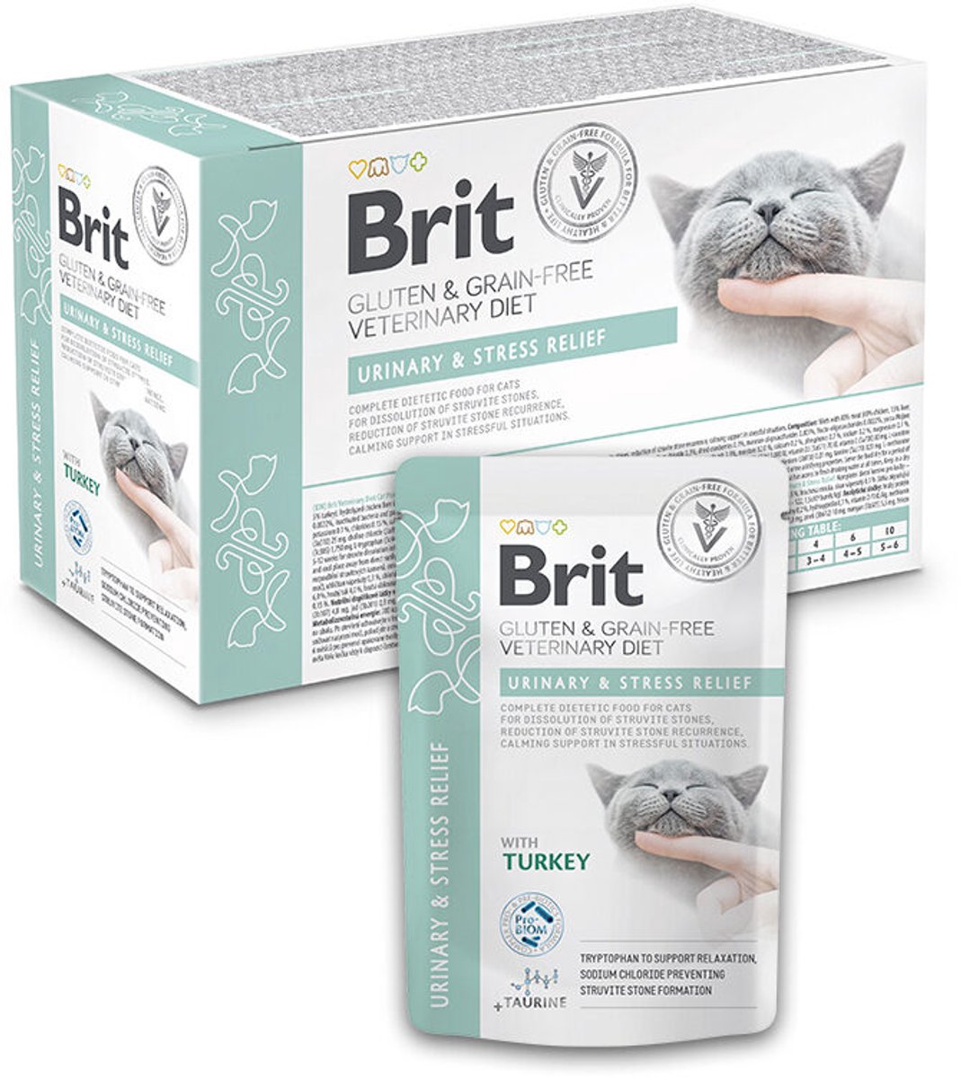 Brit VD Cat - Grain free - Urinary & Stress Relief - Pouch 12 x 85 g