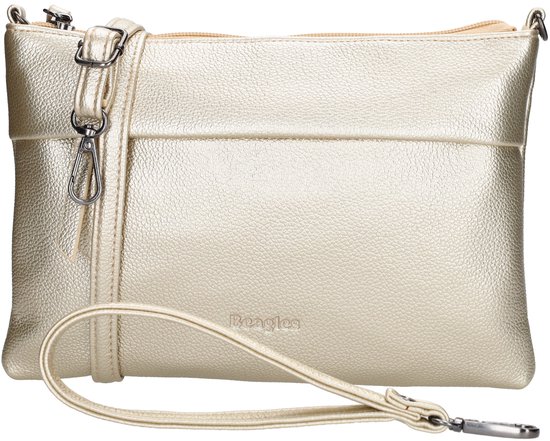 Beagles Tarragona Crossbodytas - Schoudertas - Schouderband - Clutch - Imitatieleer - Licht goud
