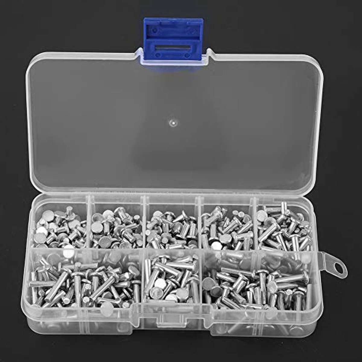 400 stuks M3 aluminium klinknagels met platte kop met hogere mechanische sterkte, klinknagels in verschillende maten, stevige klinknagel met platte kop, 4 mm - 16 mm lengte