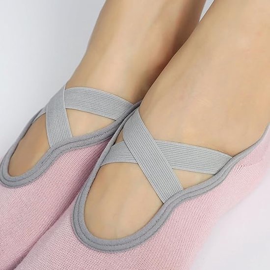 3-Pack - Pilates Sokken - yoga sokken antislip dames - Ballerinas sokken - voor Pilates, Yoga & Thuisworkout - Voor Dames van unyqoos — afbeelding 5