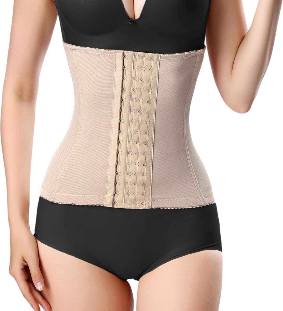 Waist Trainer Korset met 4 rijen haakjes - Corrigerend - Maat L - ShapeTape - Korset - Shapewear korset - Snel afvallen - Zweetband buik