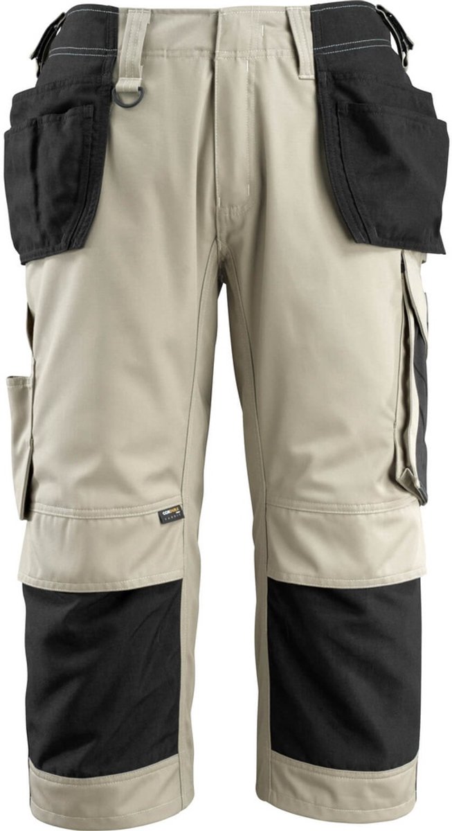 Mascot Unique Driekwart broek met spijkerzakken 14349-442 - lichtkhaki/zwart - C44
