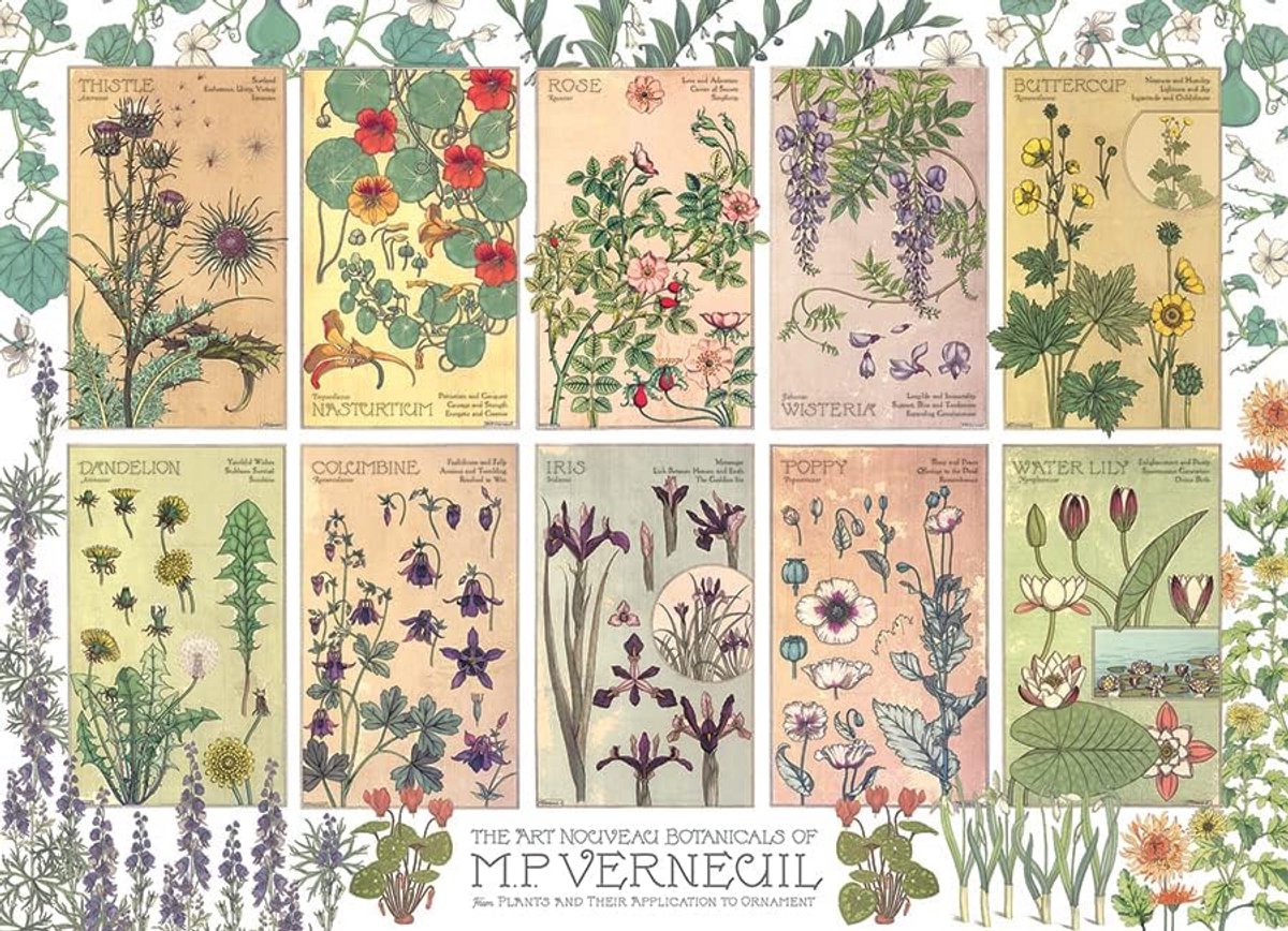 1000-Delige Puzzel Botanicals - Inclusief Voorbeeldposter