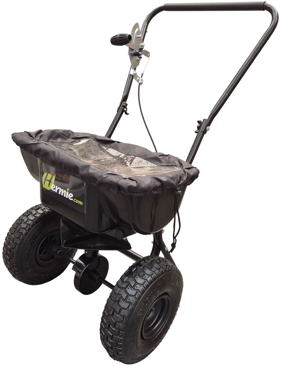 Bol.com Professionele meststofstrooier Hermie 18 liter - inclusief regenhoes - Compact en wendbaar voor kleinere gazons, zodat j... aanbieding