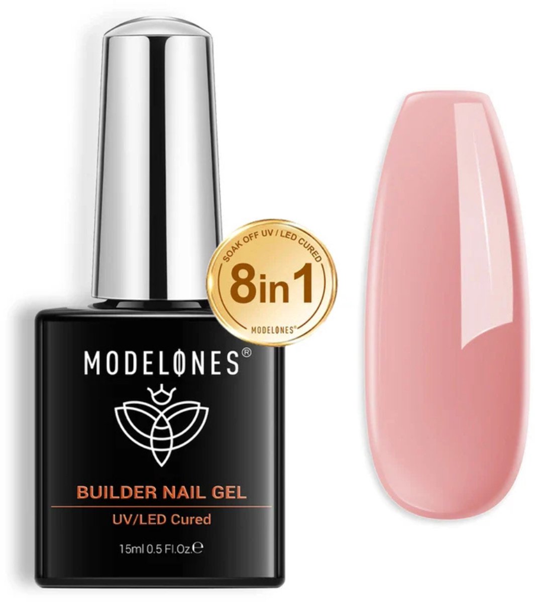 Modelones Rose Blush Builder Nail Gel - TPO & HEMA-free - 15 ml - UV/LED - Sterke & Roze Builder Nagelgel