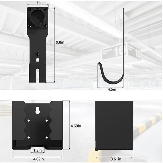 Muurbevestigde autoladerhaak/autolaaddoosbeugel Geschikt voor SAE J1772-laadconnector — afbeelding 5