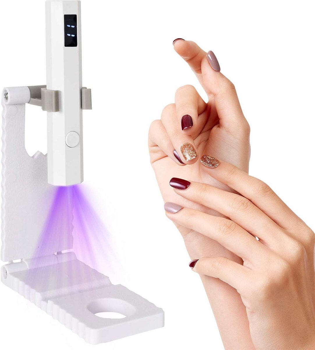 Draagbare UV LED Nagellamp voor Gels - Mini Droger met Timer en Standaard