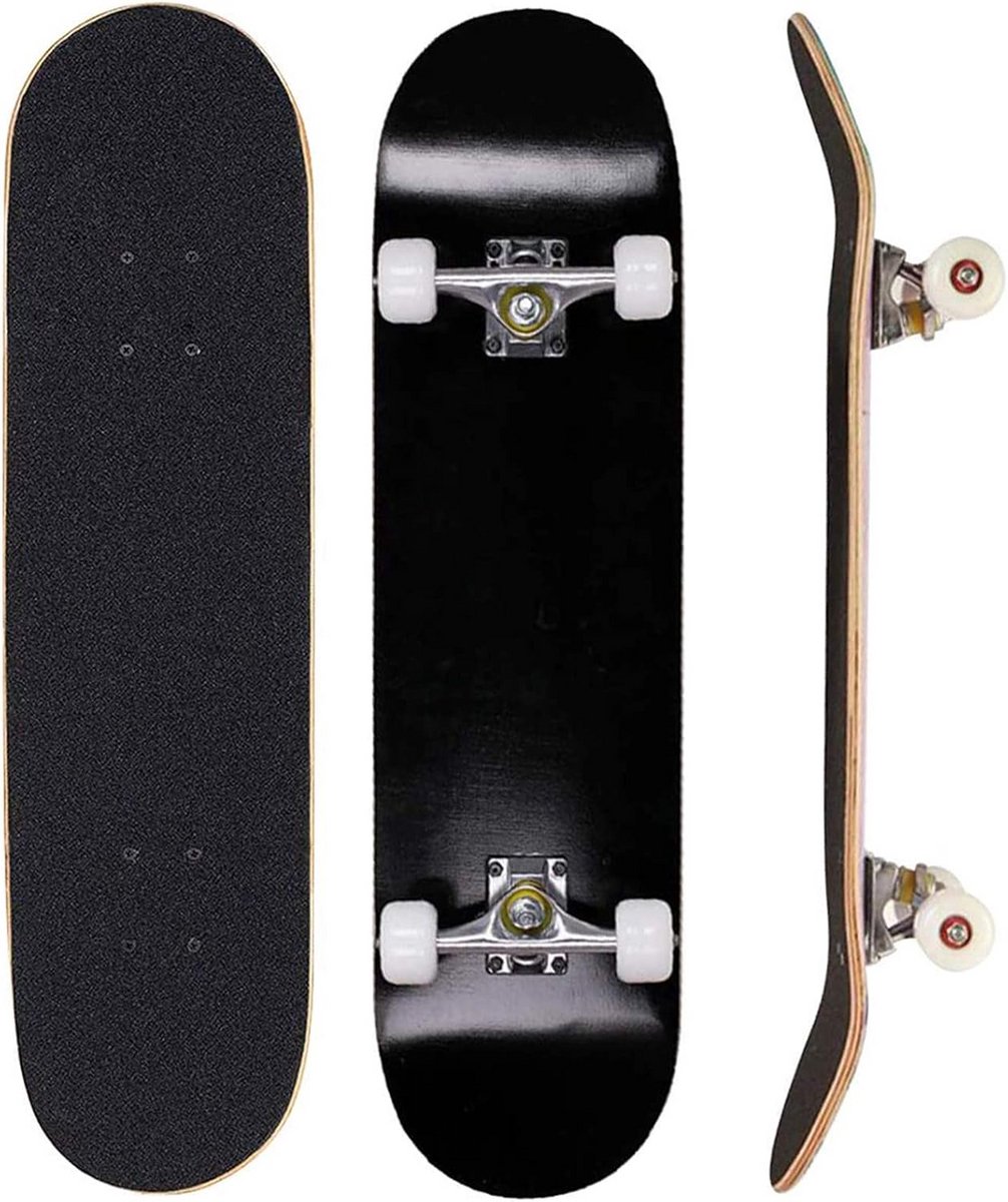 Compleet Skateboard voor Beginners en Gevorderden 31 Inch Trick Board van 9-laags Esdoornhout Bruin