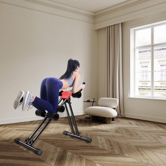 MERACH Squat Machine, Home Gym Apparatuur met 3 Weerstandsniveaus & MAX 136 KG, Veilig & Gemakkelijk te Gebruiken, Squat Trainer voor Fitness & Spierversteviging, Herstel, Krachttraining - Zwart