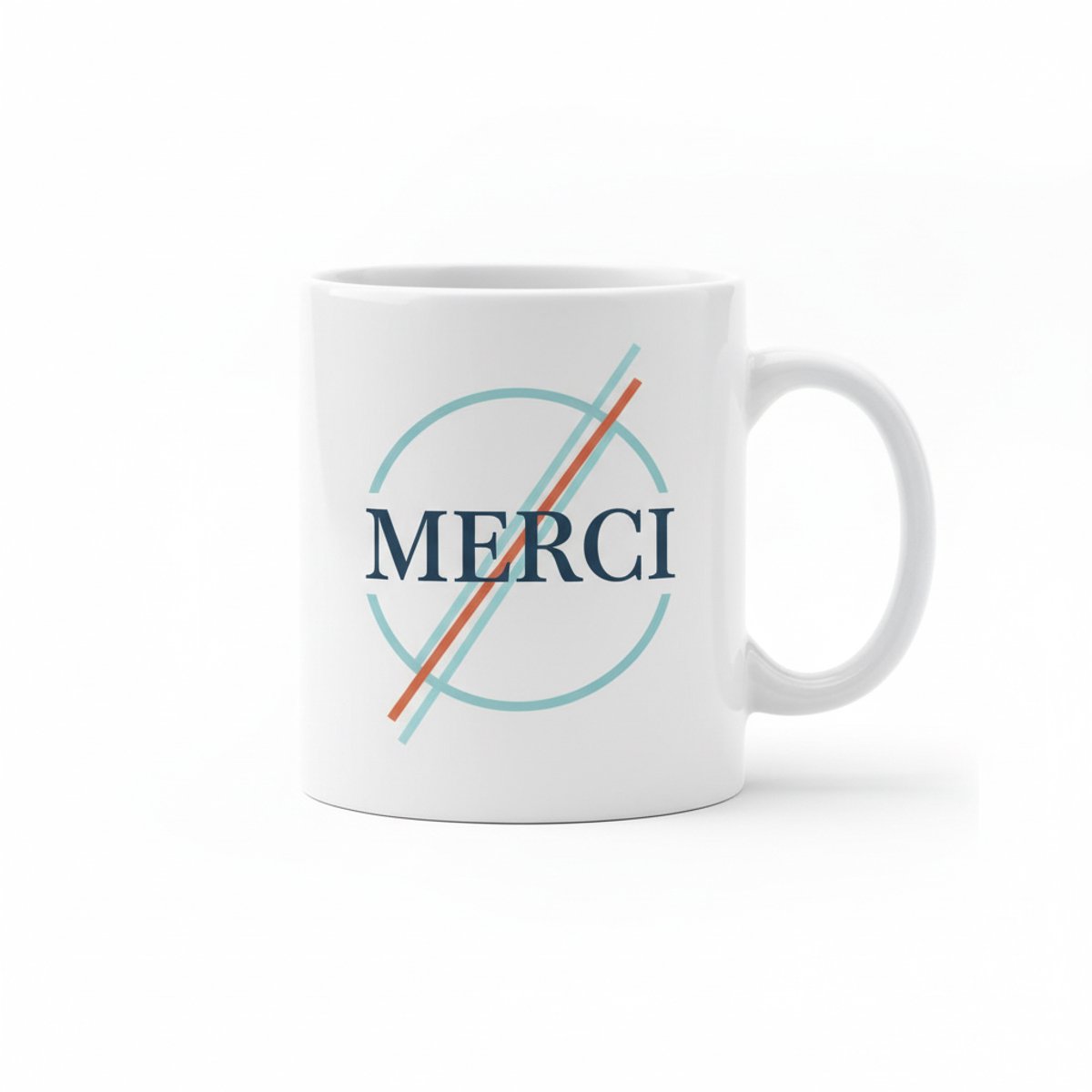 Merci Dankjewel Mok – Modern Minimalistisch Frans Design Keramische Koffiemok – 330 ml