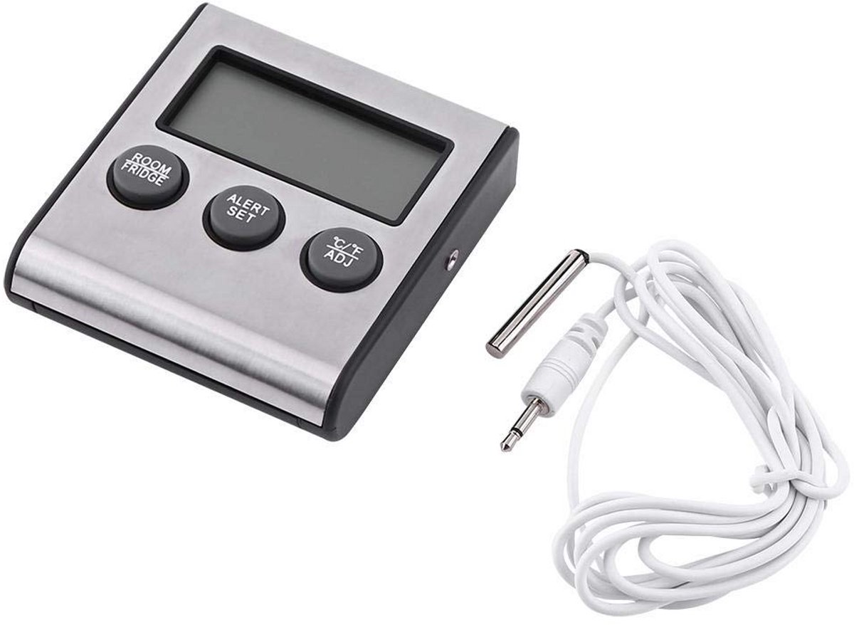 Digitale Koelkast en Vriezer Thermometer met Alarmfunctie en LCD Display
