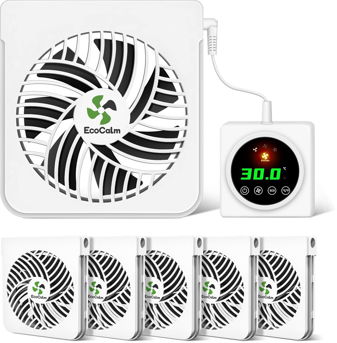 6 Radiatorventilatoren met Slimme Thermostaat voor Gietijzeren Radiatoren - Meer Warmte en Lagere Energiekosten