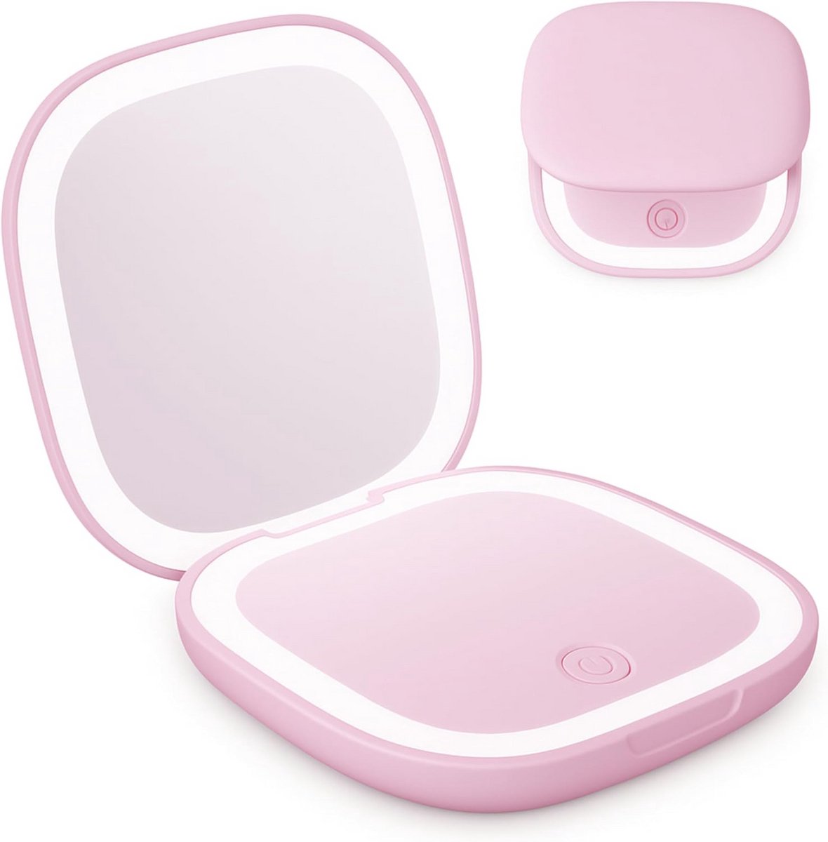 Compacte Reisspiegel met LED-Verlichting en 3x Vergroting