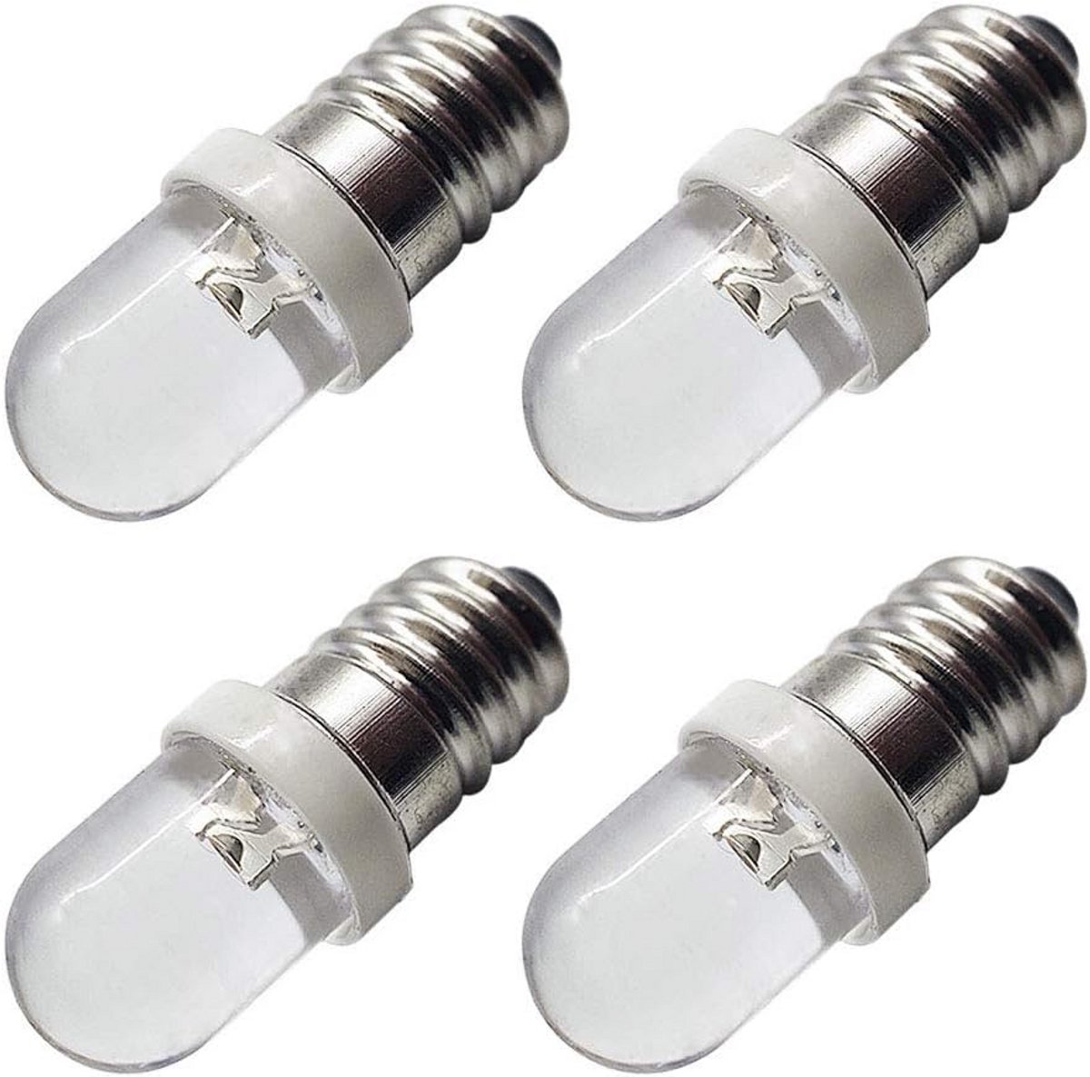 Set van 4 E10 LED Lampen 48V Vervanging voor Gloeilamp - Energiezuinige Verlichting Wit