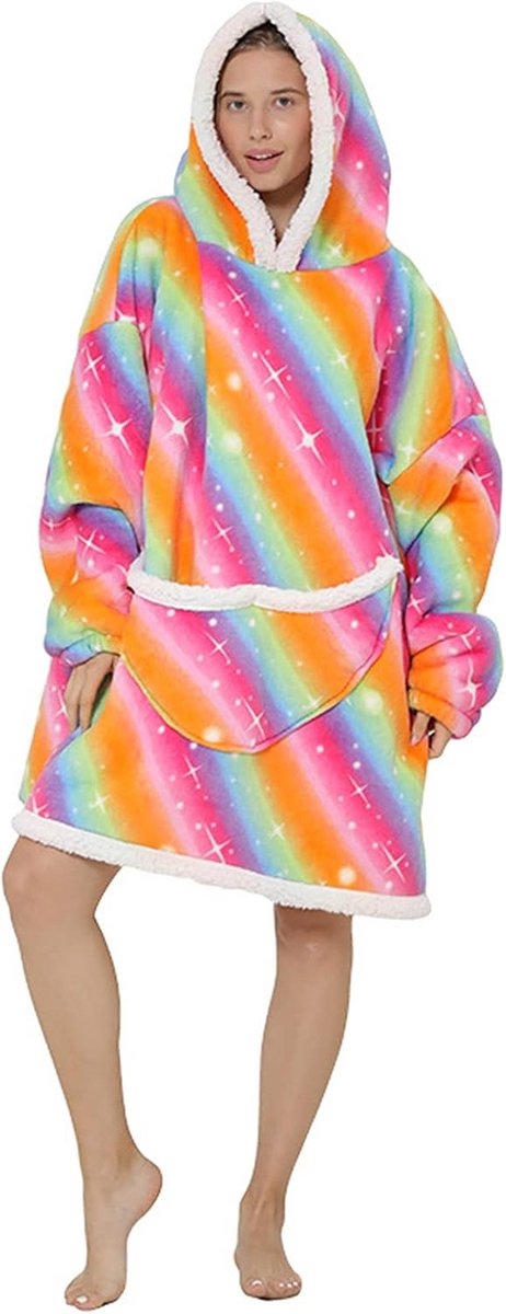 Extra Grote Hoodie Deken met Capuchon voor Mannen en Vrouwen, Extreem Zacht Fleece