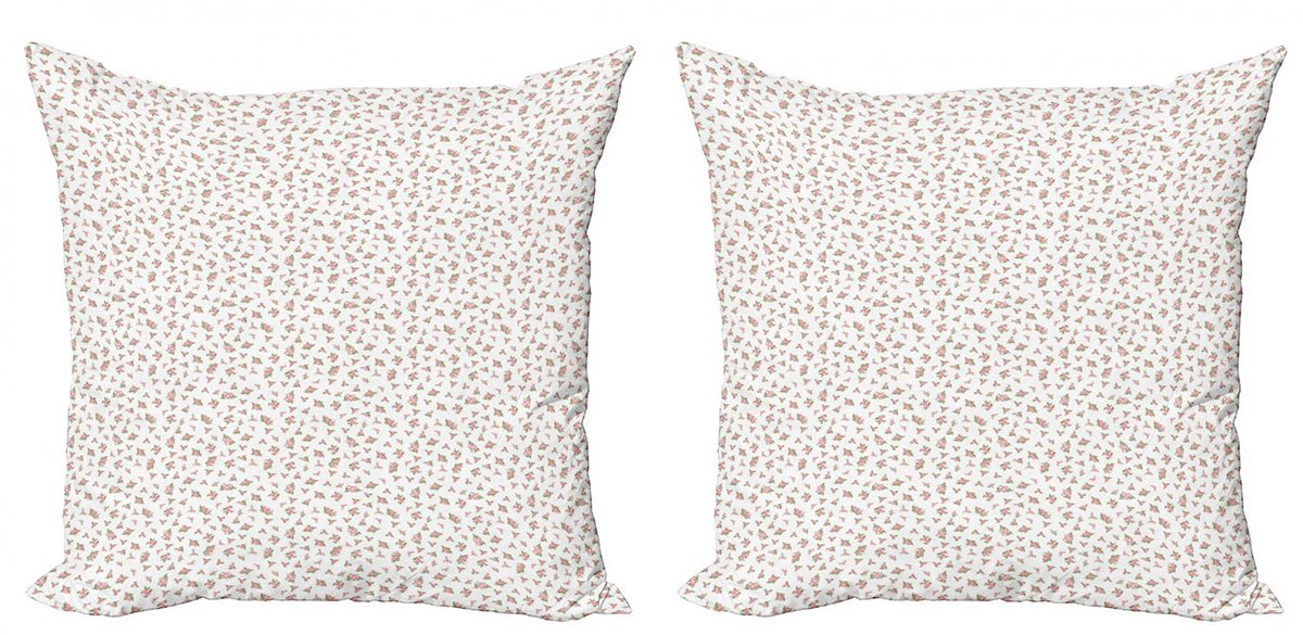 ABAKUHAUS Kussenhoes – 50x50 cm – Dubbelzijdig bedrukt – Lichtroze en groen Hellrosa