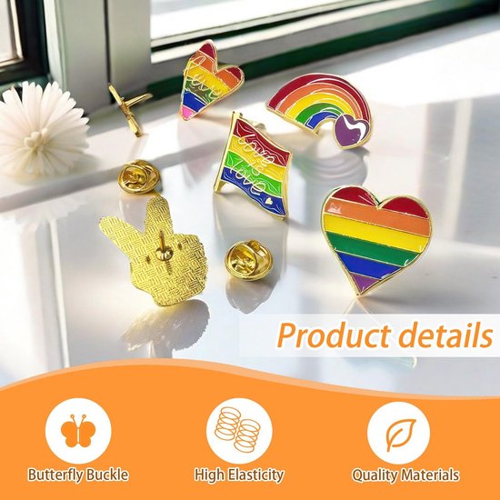 Sticker: 50x30 mm, 10 stuks - Vlag - Inclusive Pride - LGBTQ - voor auto, laptop en meer