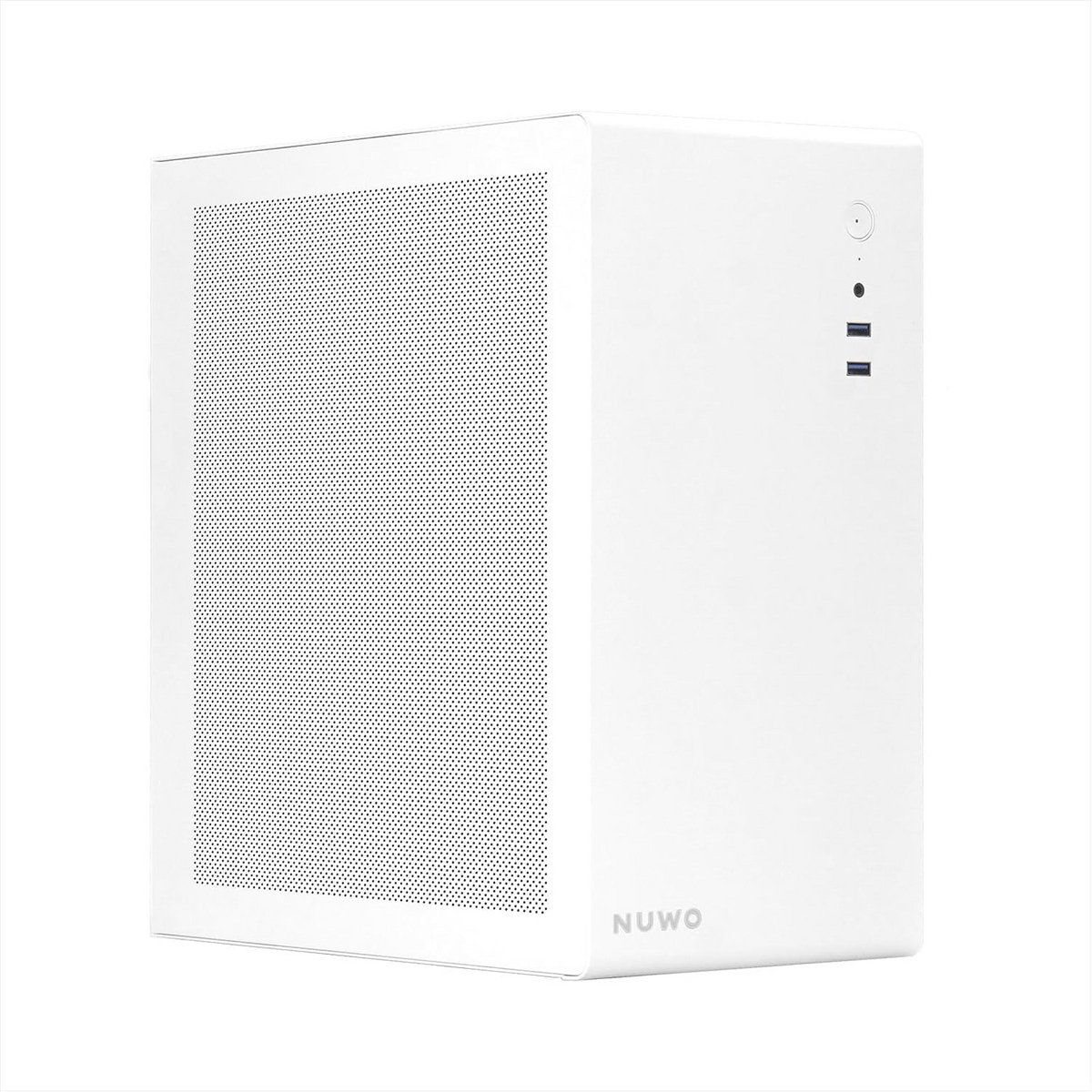 Compacte Micro-ATX PC Behuizing Wit - Mini Tower Geschikt voor Desktop - USB 3.0 en Mesh Zijpanelen