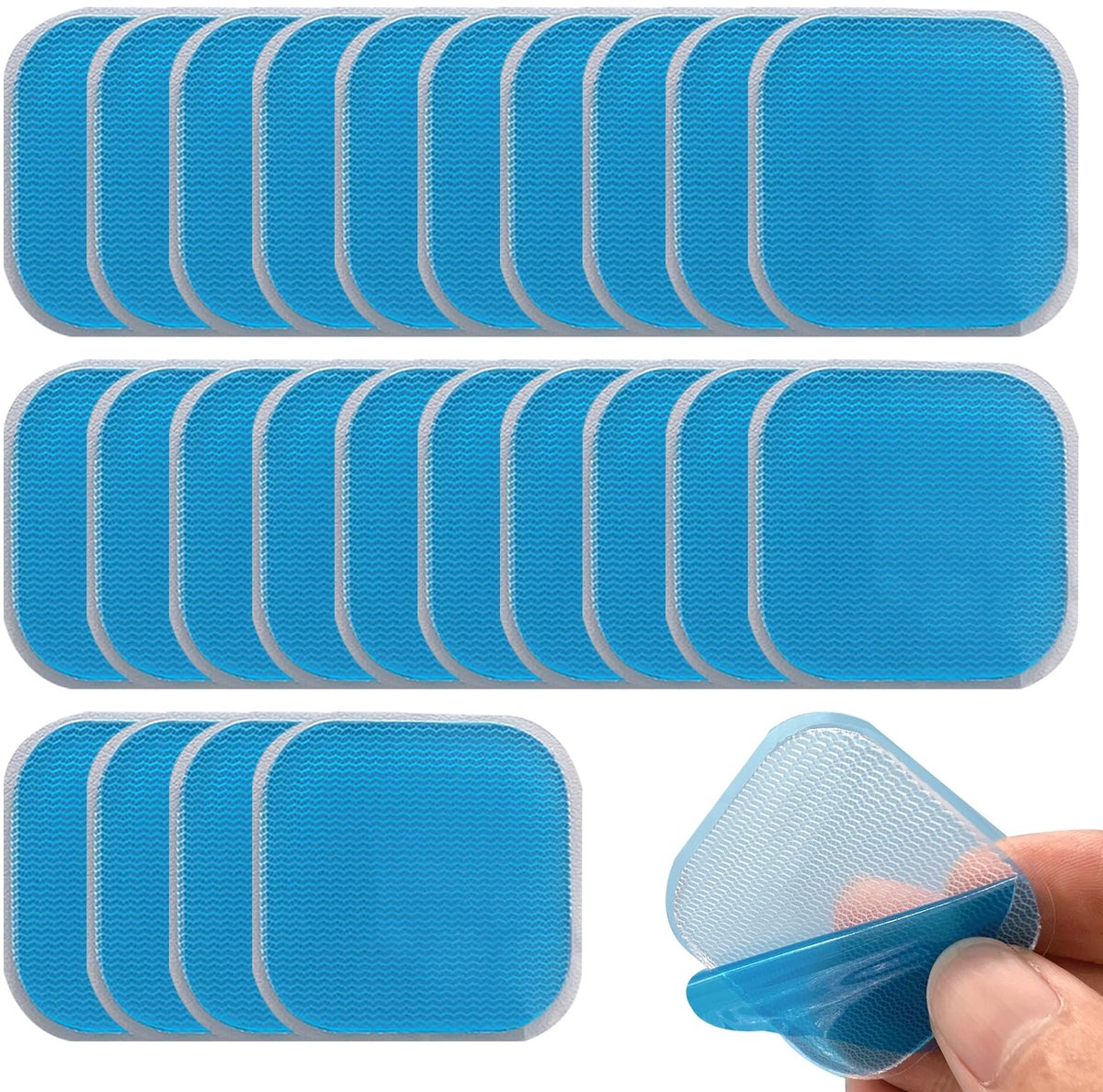Unyqoos® Set van 24 herbruikbare gelpads voor elektrische spierstimulatie apparaten