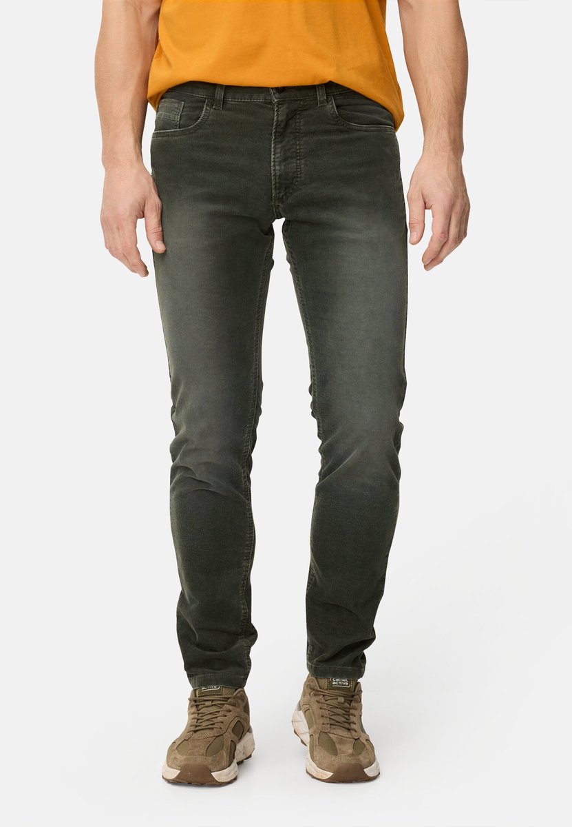 camel active Slim Fit 5-pocket broek - Maat menswear-34/34 - Bosgroen