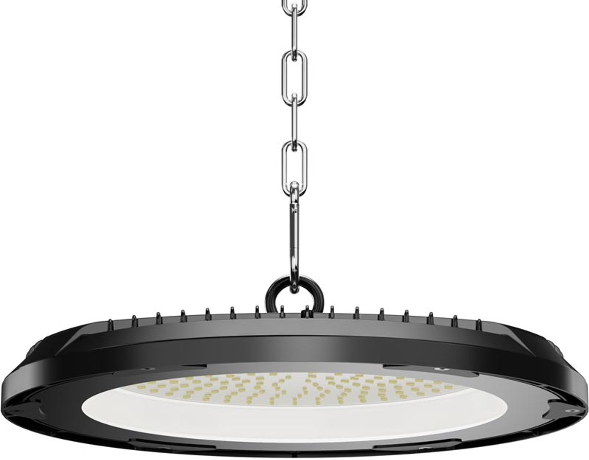 HOFTRONIC Eris LED High Bay - 150 Watt - 21.000lm (140lm/W) - 6500K daglicht wit - IP65 waterdicht - IK08 - Flikkervrij Zwart