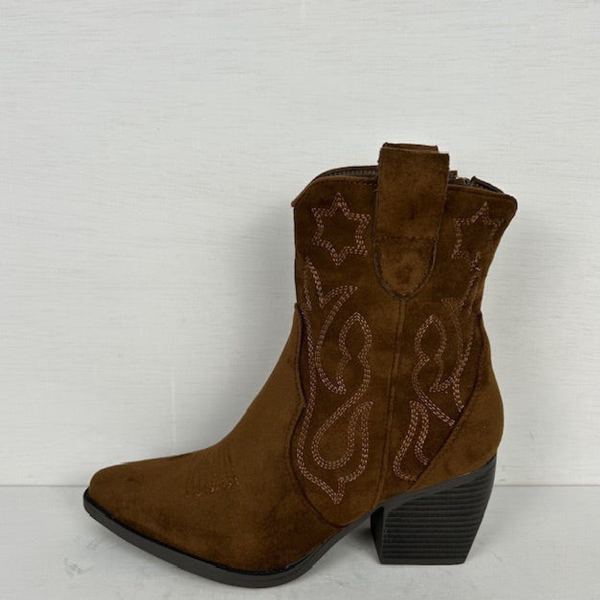 Suèdine cowboylaarsje lichtbruin Bruin / 39