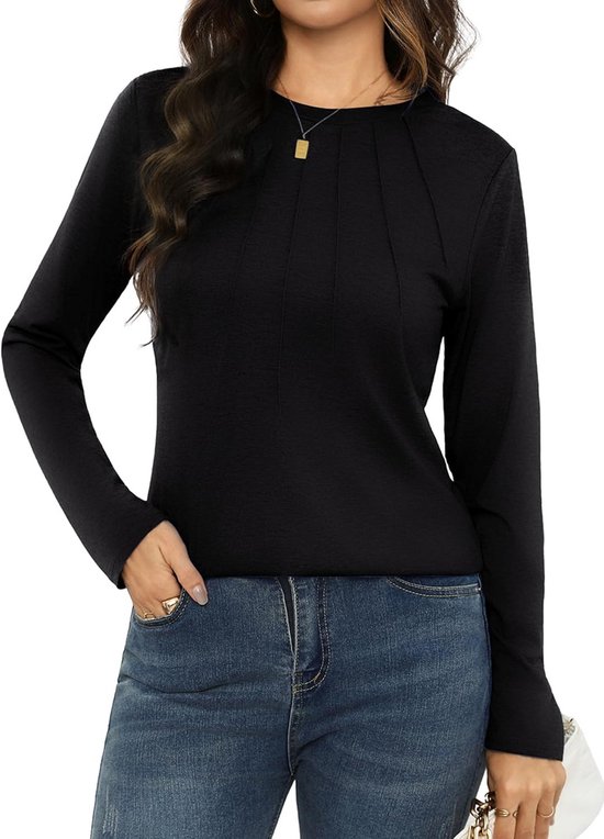 Damessweatshirt met lange mouwen zonder capuchon Damessweatshirt met lange mouwen zonder capuchon