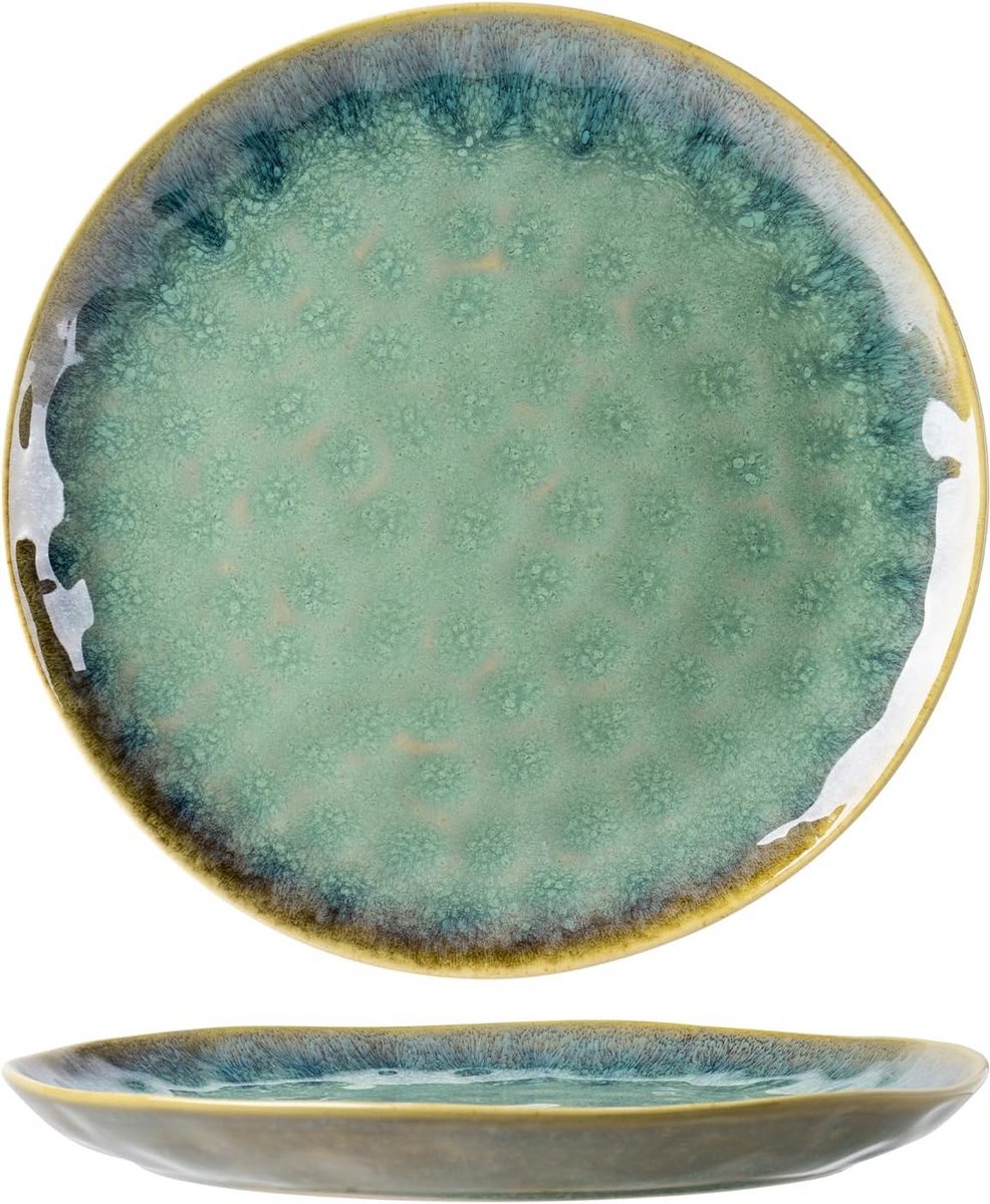 Set van 4 Porseleinen Taartborden - 21 cm Dessertborden Geschikt voor Magnetron en Vaatwasser