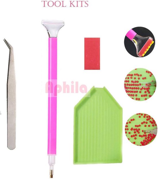 Instarry DIY 5D Diamond Painting Set Groot Formaat Borduurwerk Kristal Kunst en Ambachten Home Wanddecoratie Draak en Witte Tijger 90x50 cm