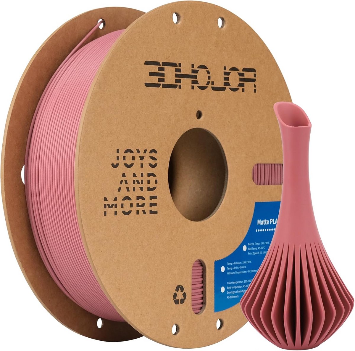 Mat PLA Filament 1.75mm 1kg - Zacht Paars (Morandi Kleur)