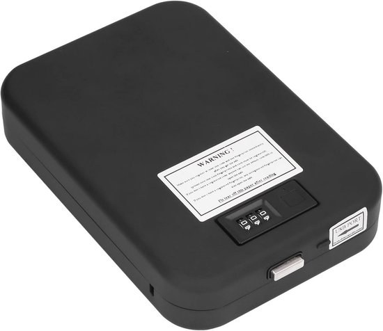 Coffre-fort Portable avec Scanner d'Empreintes Digitales et Cadenas à Câble pour Objets de Valeur