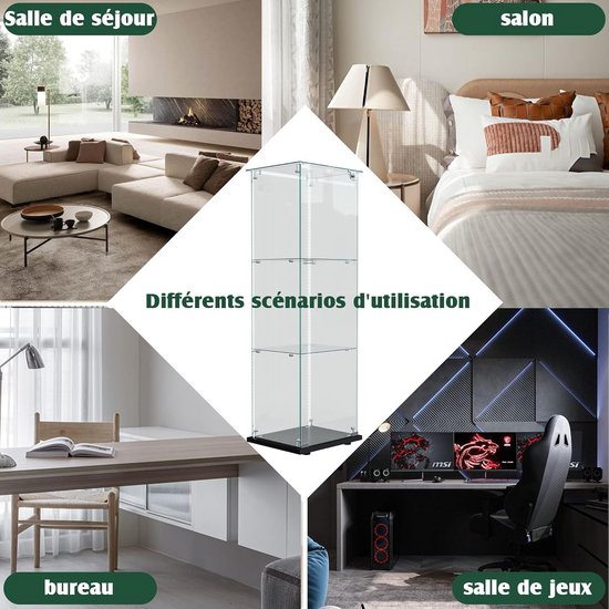 EGGREE Vitrine zonder deur met ledverlichting, 6-kleurig verlicht EGGREE Vitrine zonder deur met ledverlichting, 6-kleurig verlicht