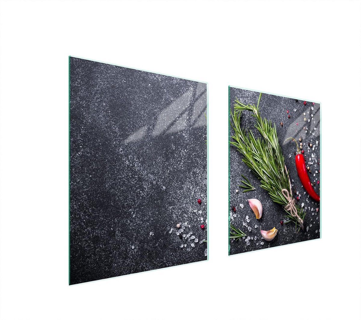 Tweedelige Glazen Afdekplaat voor Fornuis en Kookplaat (85x52 cm)