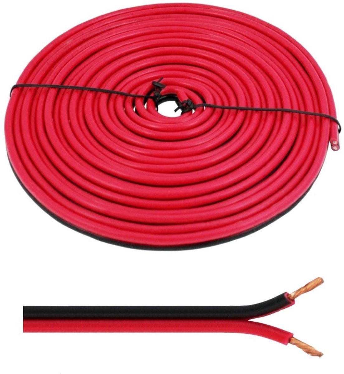 Luidsprekerkabel 5m 2x 4mm² Rood Zwart Audiokabel Dooskabel