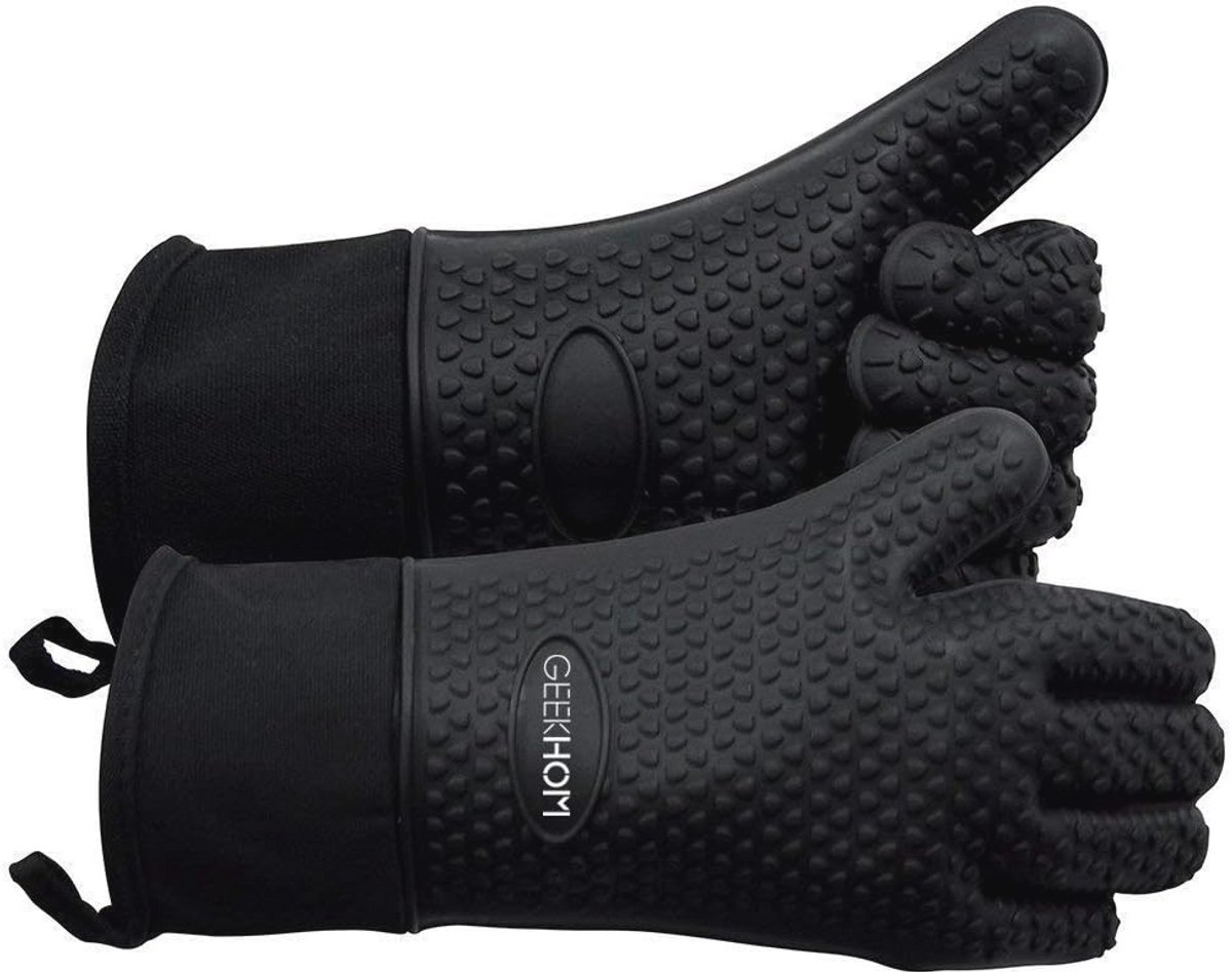 Hittebestendige BBQ Handschoenen - Siliconen Ovenhandschoenen met Antislip en Verlengde Bescherming