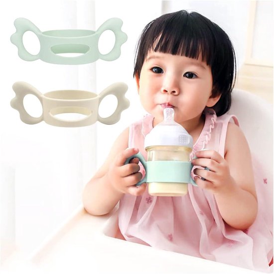 Siliconen Babyfles Handgrepen - Babyfles Houder - Ergonomisch Design - Meer dan 5 cm Buitendiameter - 2 Stuks - Voor Kleine Handjes - Universeel Geschikt - Diverse Kleuren — afbeelding 5