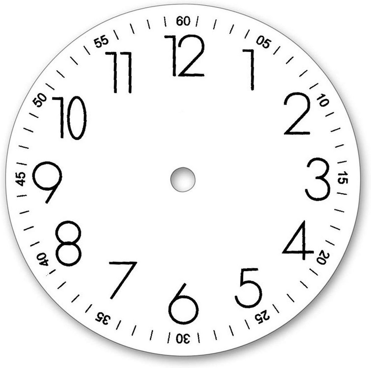 Witte Wijzerplaat voor Wandklokken Aluminium Ø155mm met Arabische Cijfers