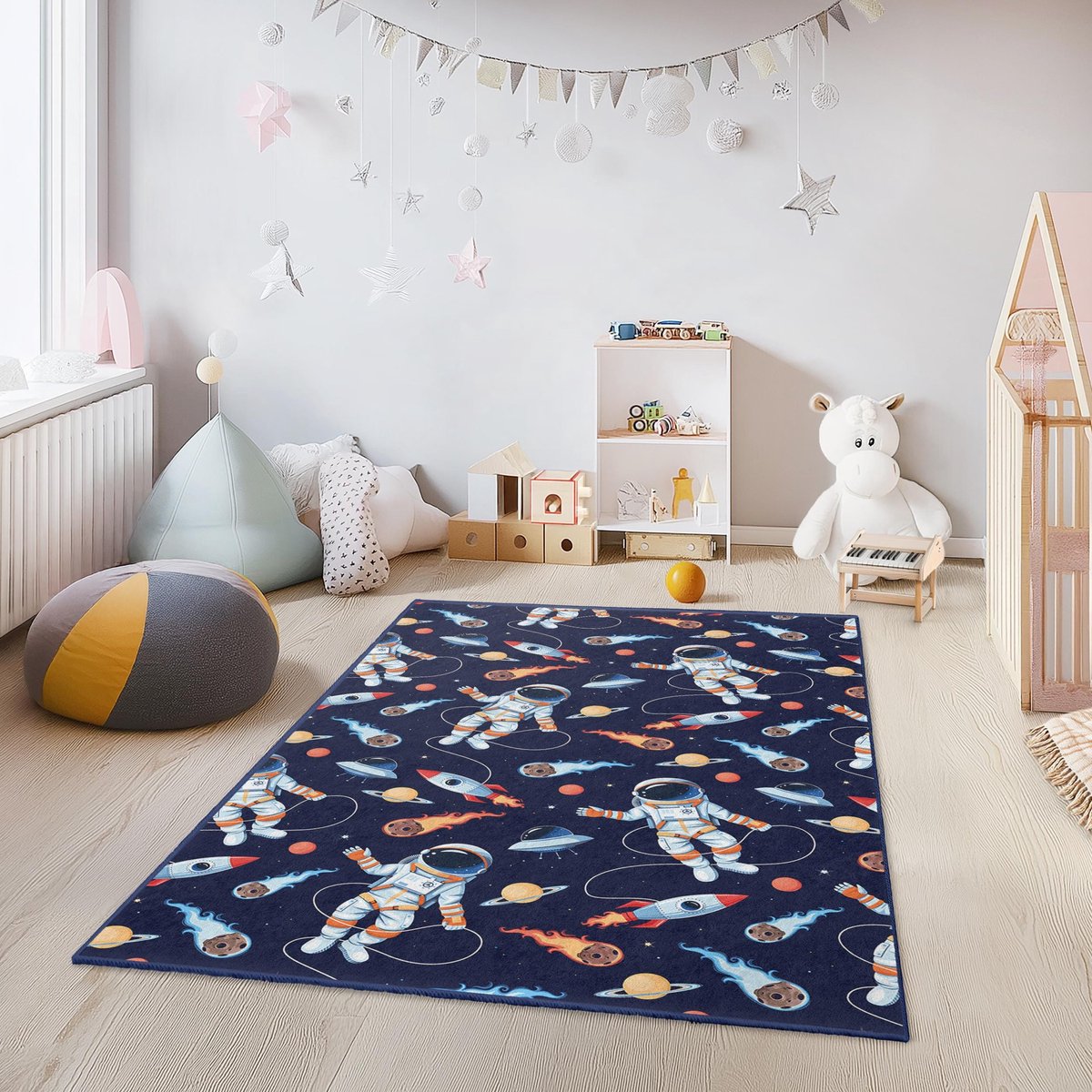 Mila Home - Kindertapijt Rechthoek - Vloerkleed Kinderkamer Tapijt - Speeltapijt - Wasbaar - Antislip - OEKO-TEX Gecertificeerd - 456 6