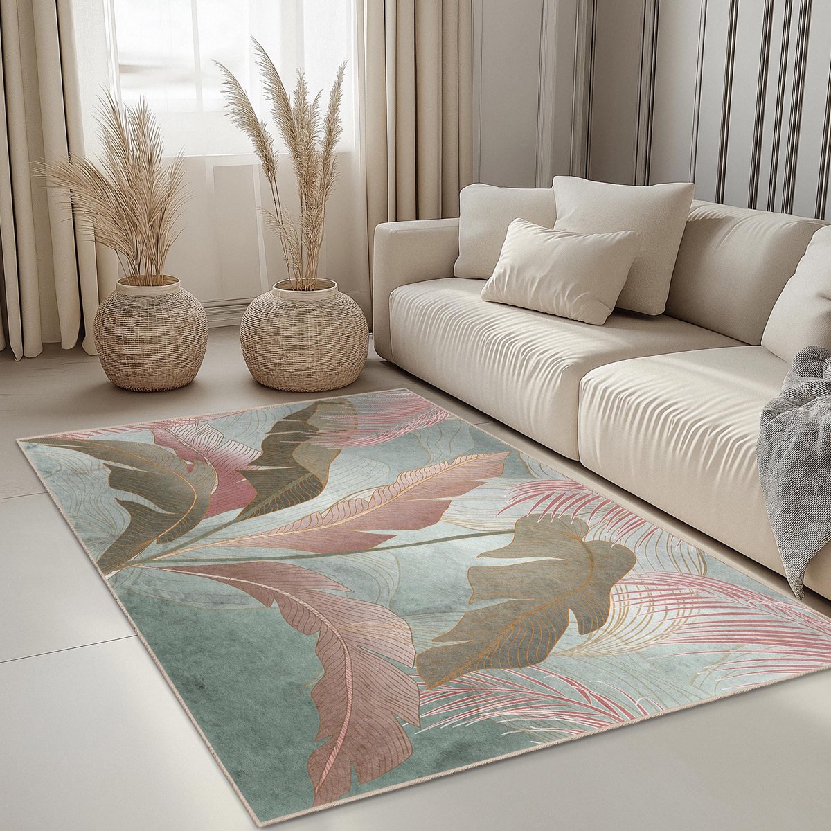 Mila Home - Tapijt Vloerkleed Rechthoek - Wasbaar - Antislip - OEKO-TEX Gecertificeerd - Voor Woonkamer, Slaapkamer, Keuken & Hal -46 6