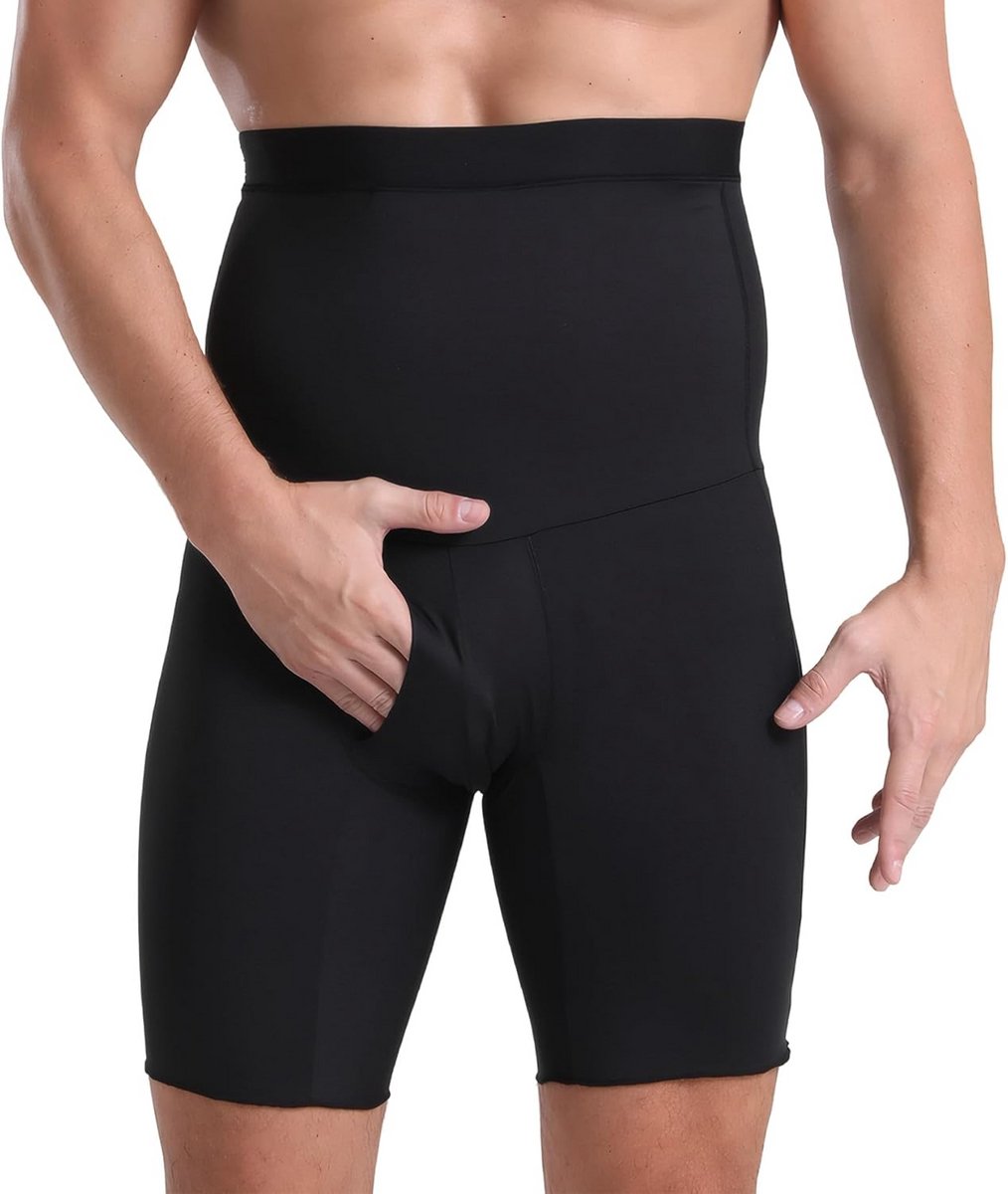 Compressie Shorts voor Mannen met Buikcontrole Shapeshort Hoge Taille